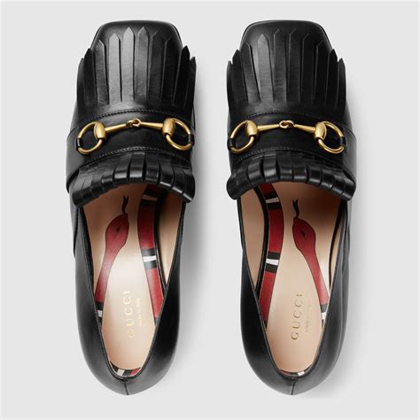 gucci loafers women heel|Gucci loafer boots.